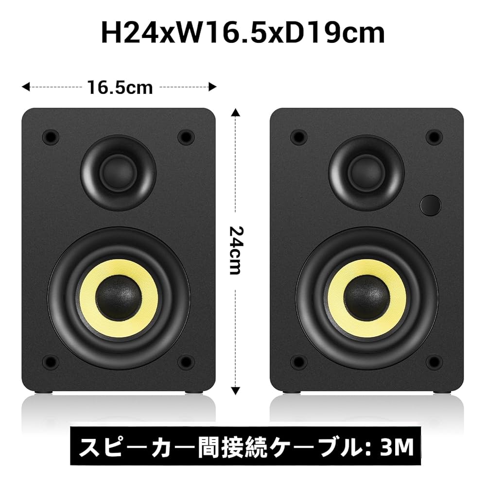 Amazon.co.jp: Sanyun SW206 4インチ HiFi ブックシェルフ